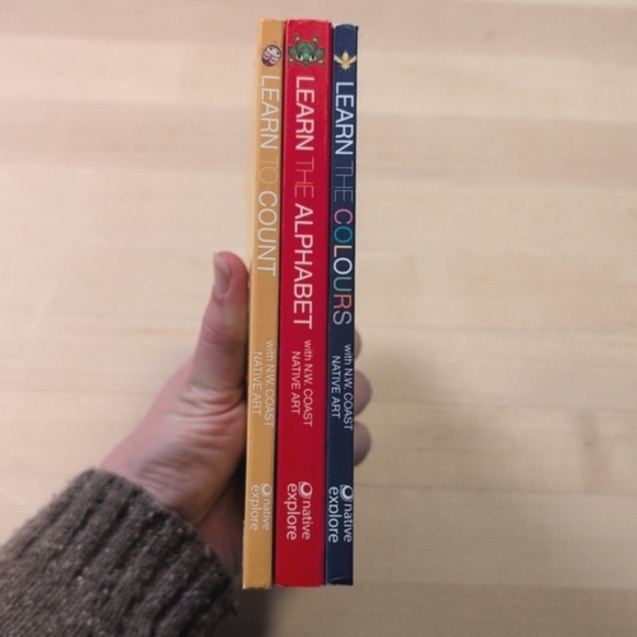 northwest coast native art 3 pc baby toddler board book bundle alphabet colours - Picture 8 of 10